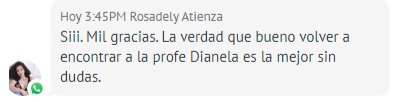 Testimonio de alumna: volver a encontrar a la profe Dianela